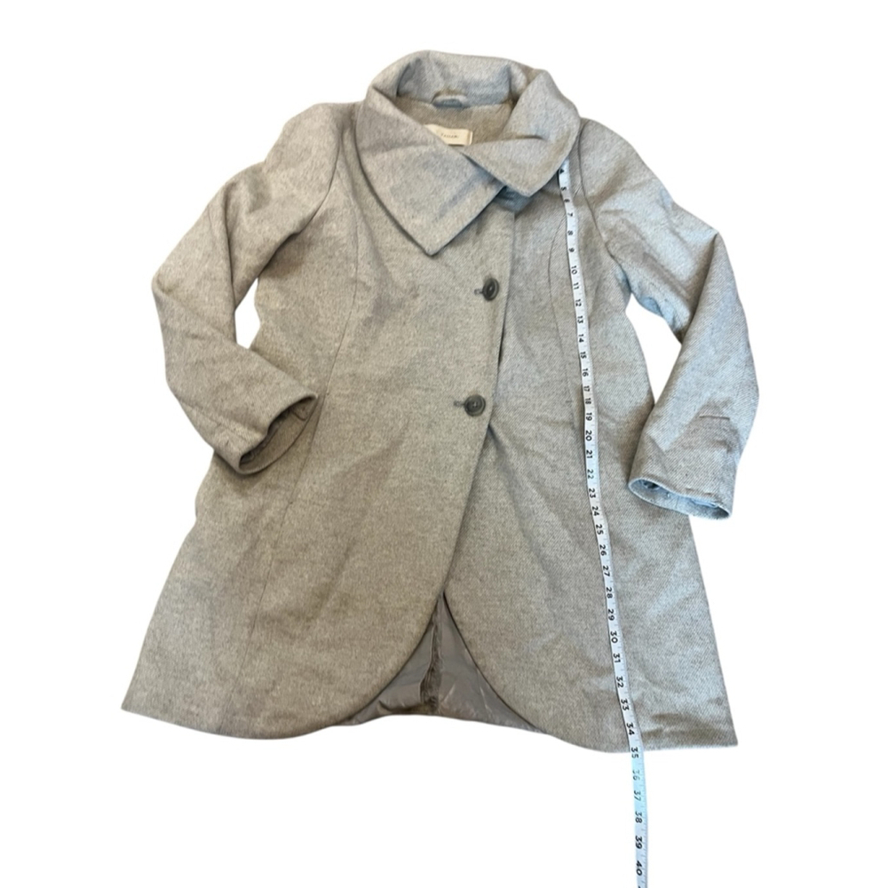 Women's T Tahari Gray Wool Blend Pea Coat M - Picture 8 of 12